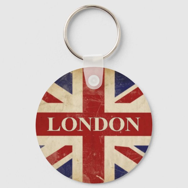 London - Union Jack - I Love London Keychain (Front)