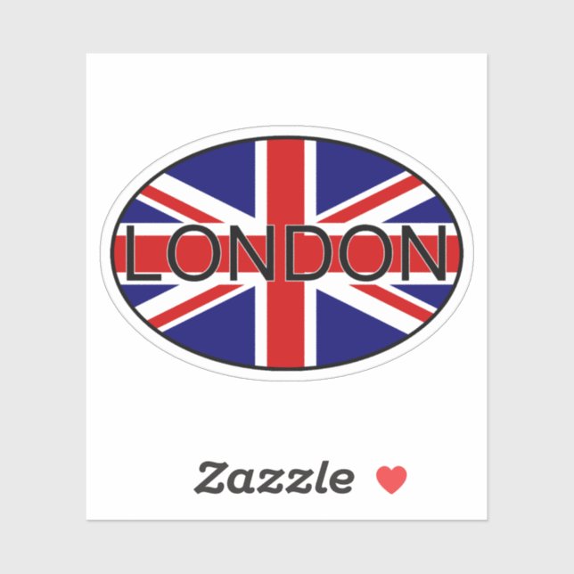 London United Kingdom City Country Code Oval  Sticker (Sheet)