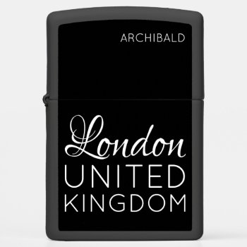 London  United Kingdom Customizable Elegant Zippo Lighter by DigitalSolutions2u at Zazzle