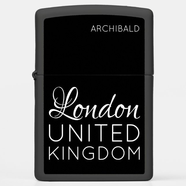 London, United Kingdom customizable elegant Zippo Lighter (Front)