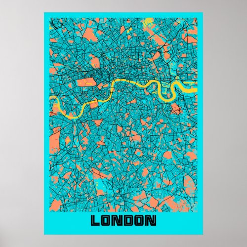 London _ United Kingdom Gloria City Map Poster