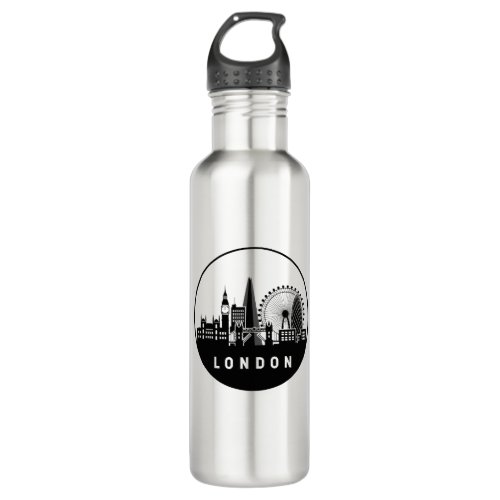 London United Kingdom Skyline Stainless Steel Water Bottle