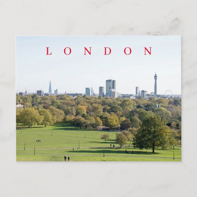 London view from Primrose Hill postcard (Front)