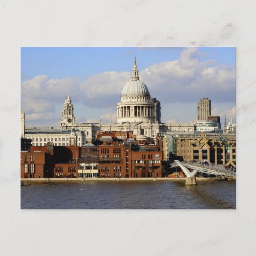 London Views Across Thames Postcard