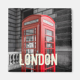 London Vintage Phone Box UK Retro Telephone Magnet