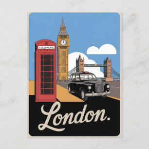 London vintage postcard