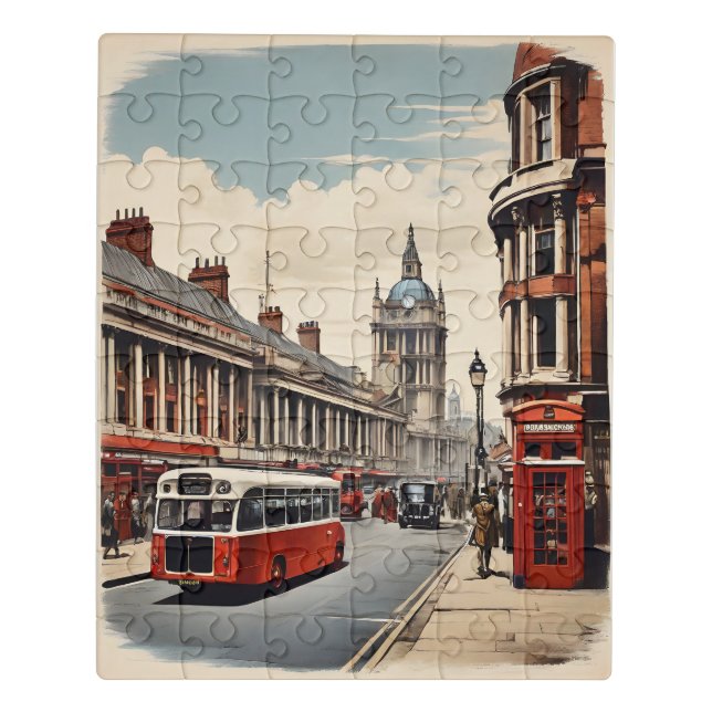 London vintage poster jigsaw puzzle (Puzzle Vertical)