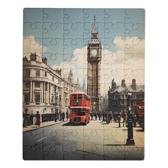 London vintage poster jigsaw puzzle (Puzzle Vertical)