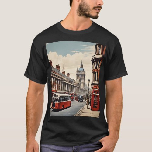 London vintage poster T_Shirt