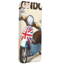London vintage scooter union jack travel poster. barely there iPhone 6 plus case
