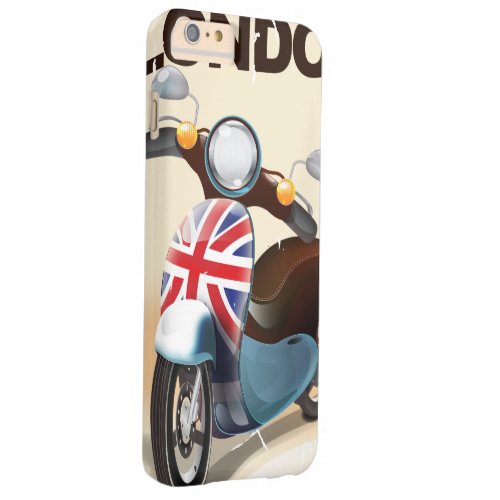 London vintage scooter union jack travel poster barely there iPhone 6 plus case