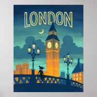 london travel poster vintage