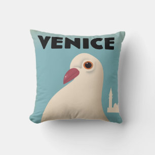 London Vintage style travel poster. Throw Pillow