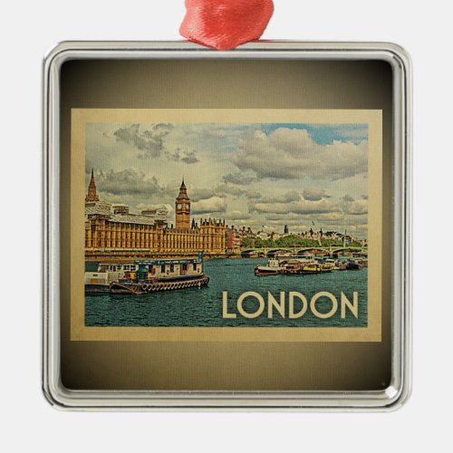 London Vintage Travel Ornament UK