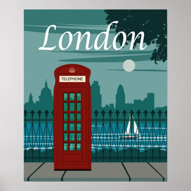 London Vintage Travel Poster (Front)