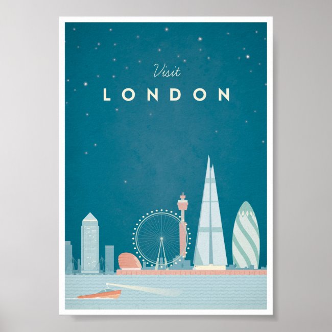 London Vintage Travel Poster