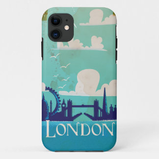 London vintage travel poster iPhone 11 case