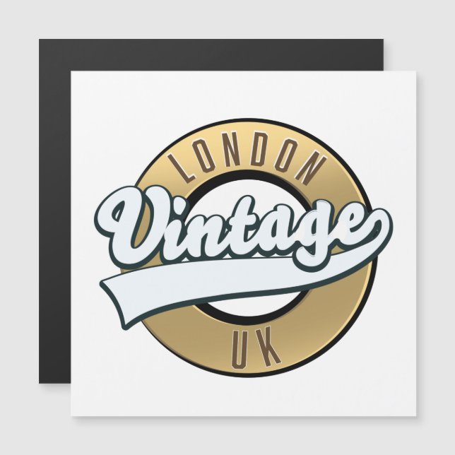 London Vintage UK retro logo. (Front/Back)