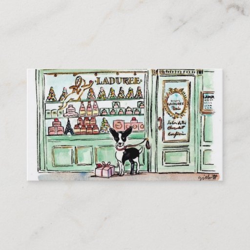Customizable London visits Paris Patisserie Business Card Template