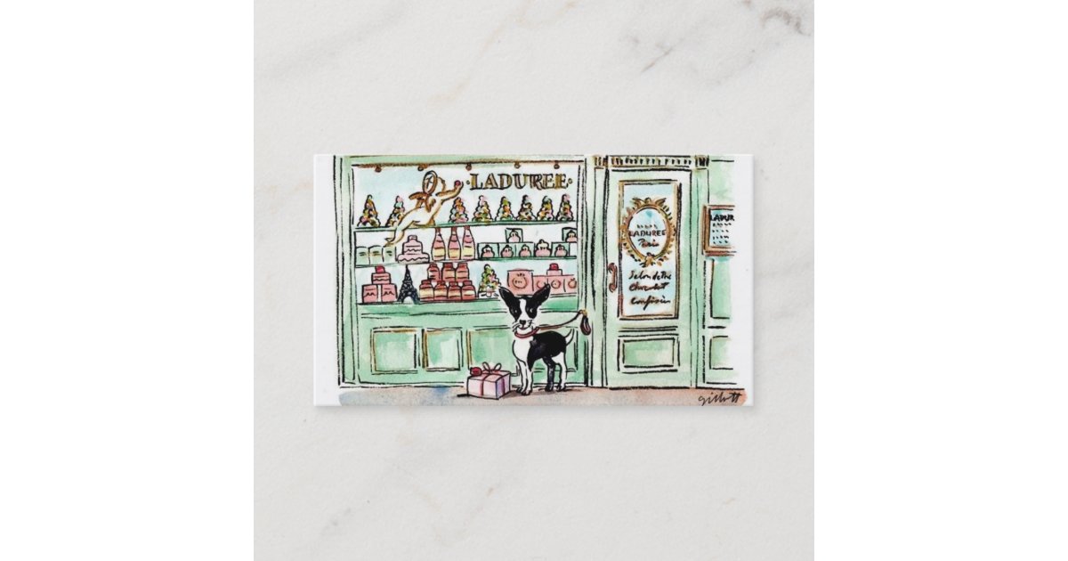 London visits Paris Patisserie Business Card | Zazzle