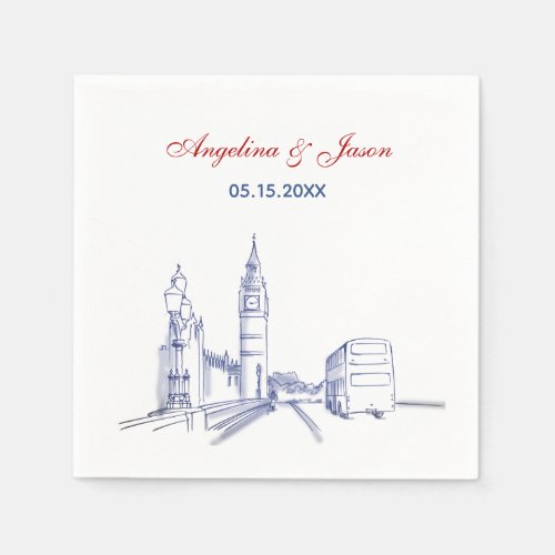 London Wedding  Napkins