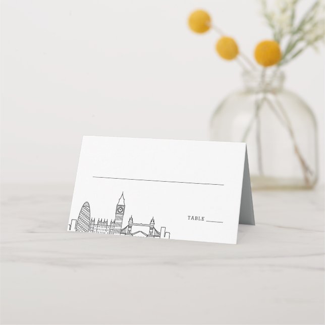 London Wedding | Place Table Name Cards  (Front)