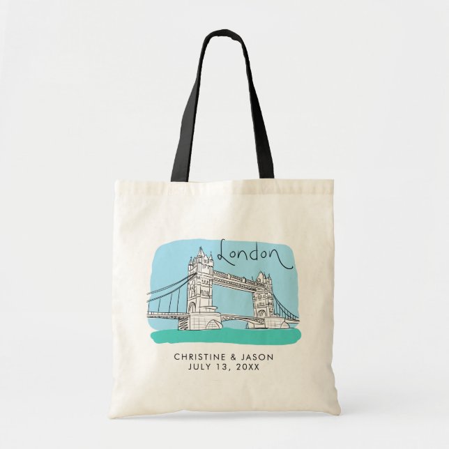 London Wedding Welcome Tote Bag (Front)