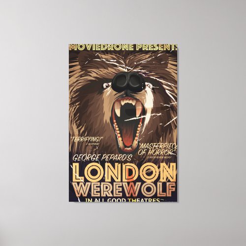 London Werewolf Vintage Movie poster Canvas Print
