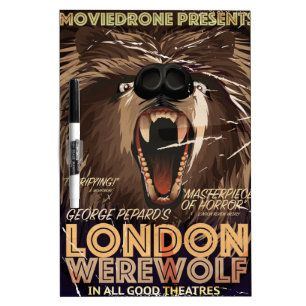London Werewolf Vintage Movie poster Dry Erase Board