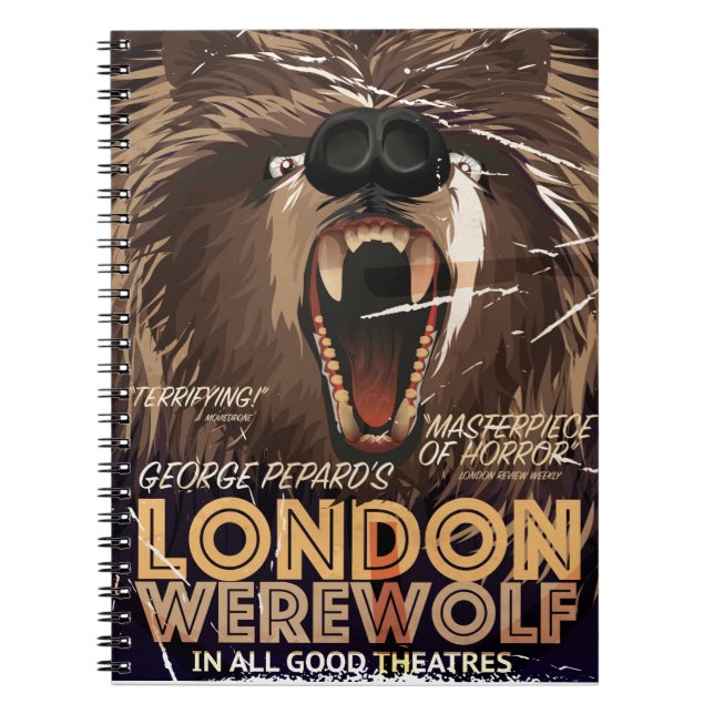 London Werewolf Vintage Movie poster Notebook (Front)