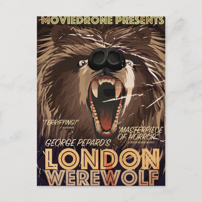 London Werewolf Vintage Movie poster Postcard (Front)
