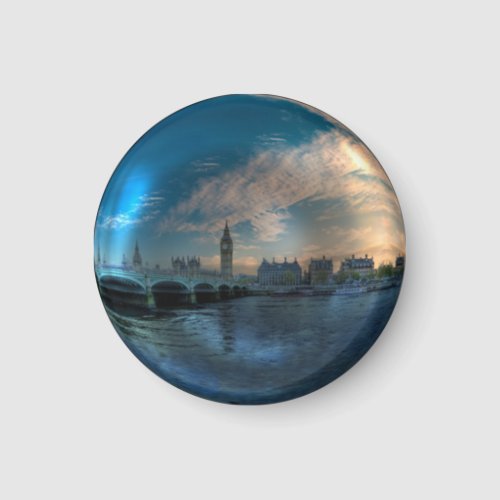 London Westminster Cityscape Photo Ball Magnet