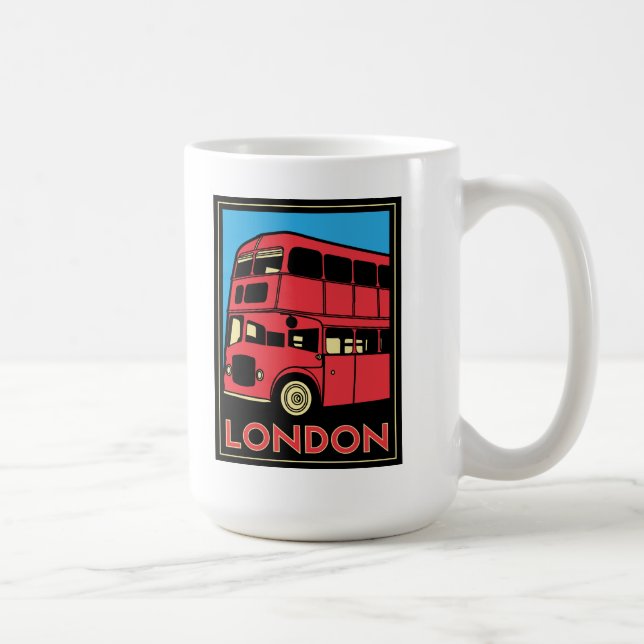 london westminster england art deco retro poster coffee mug (Right)