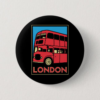 london westminster england art deco retro poster pinback button