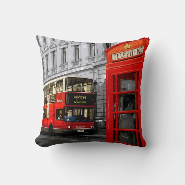 london with a touch of colour throw pillow (Front)