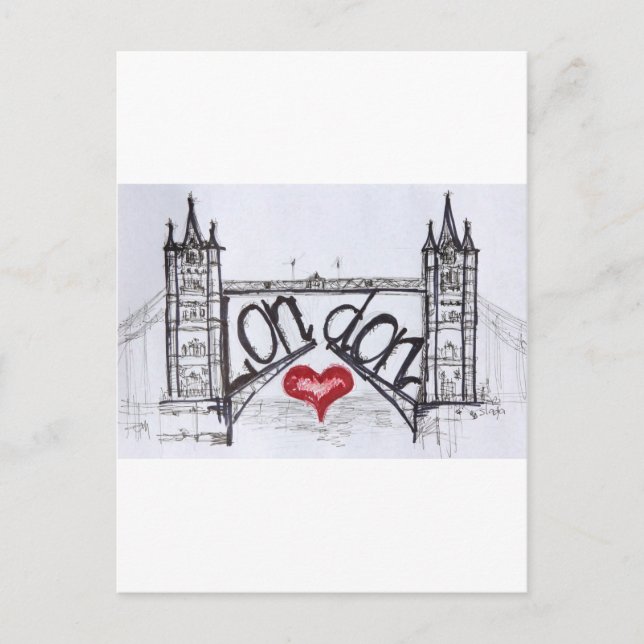 London with love postcard (Front)