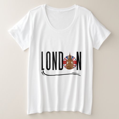 London Women Plus Size T_Shirt
