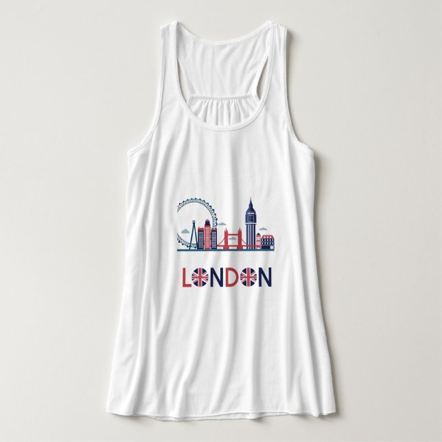 London Womens   Tank Top (Design Front)
