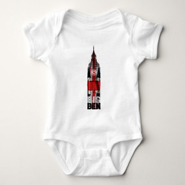 London's Big Ben Baby Bodysuit (Front)