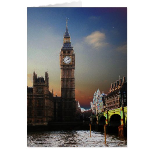 London's Big Ben Solarised Cards (Front)