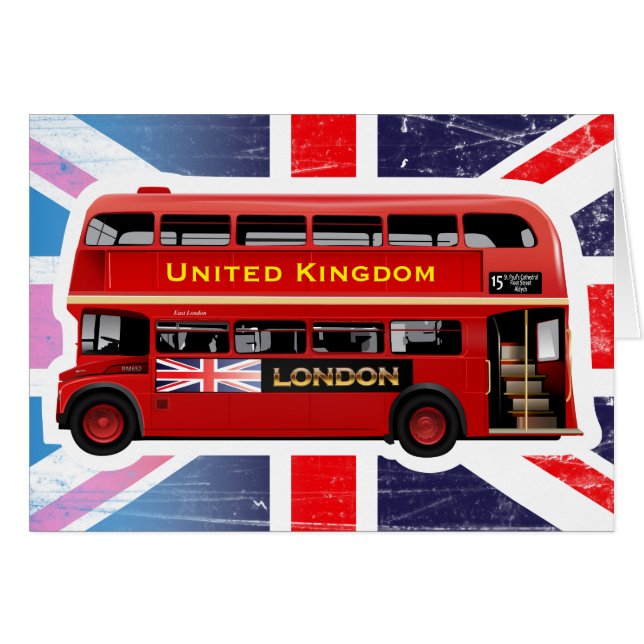 London's Famous Red Bus Cards (Front Horizontal)
