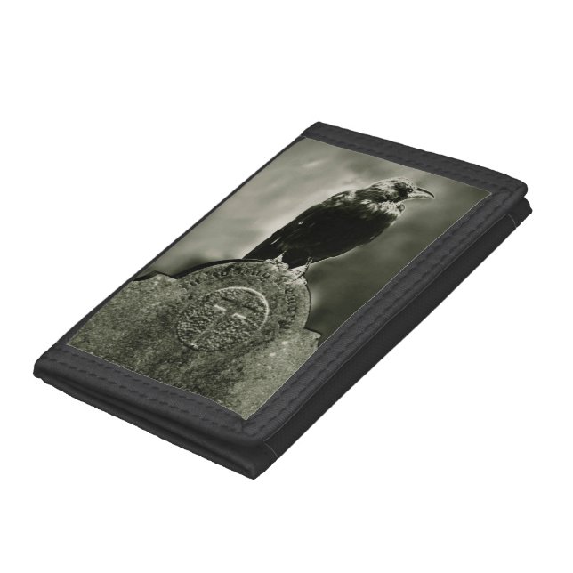 London's Gothic Raven Leather Wallet (Bottom)