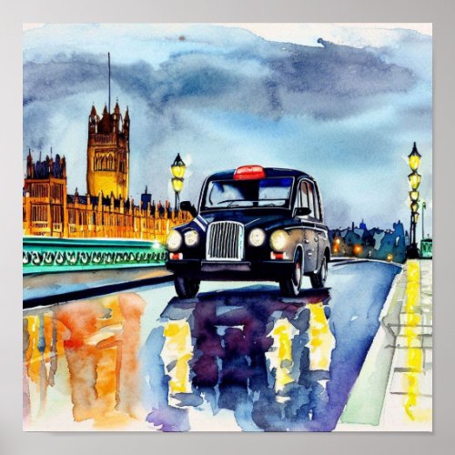  Londons Iconic Black Taxi Cabs C Poster