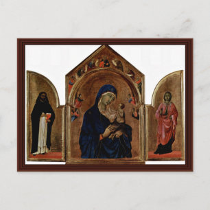 London'S Main Board Triptych: Madonna With Angels Postcard