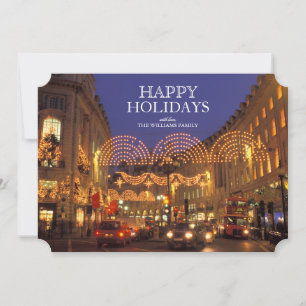 London's Regent Street at Christmastime Holiday Card