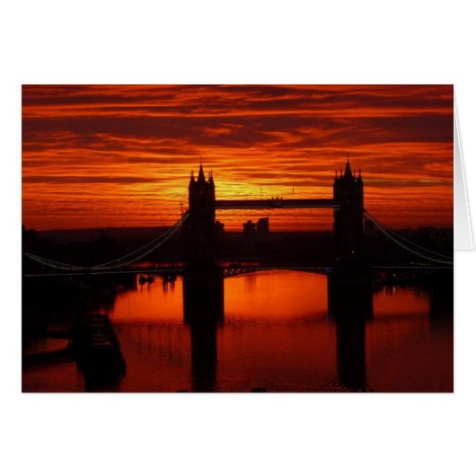 London's Tower Bridge at Daybreak Cards (Front Horizontal)