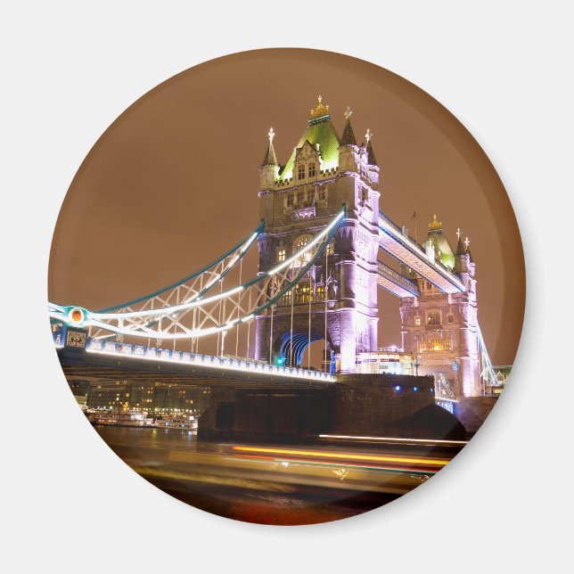 London's Tower Bridge at Night Magnet (Front)