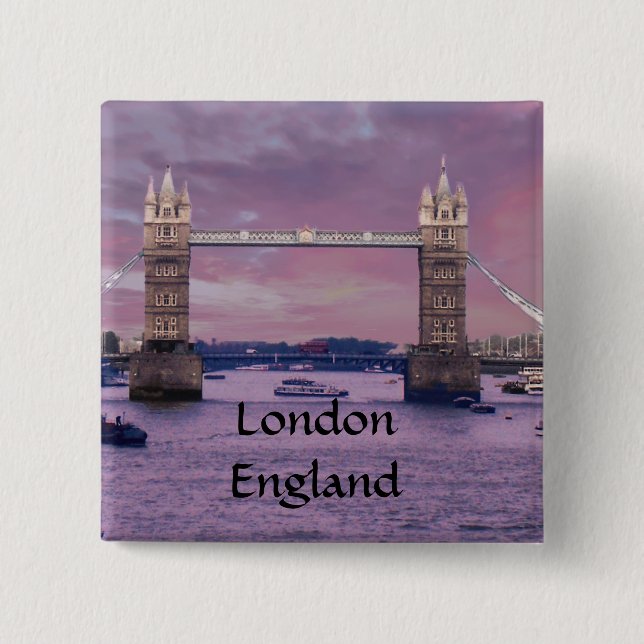 London's Tower Bridge Button (Front)