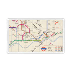 London's Underground Map Acrylic Tray
