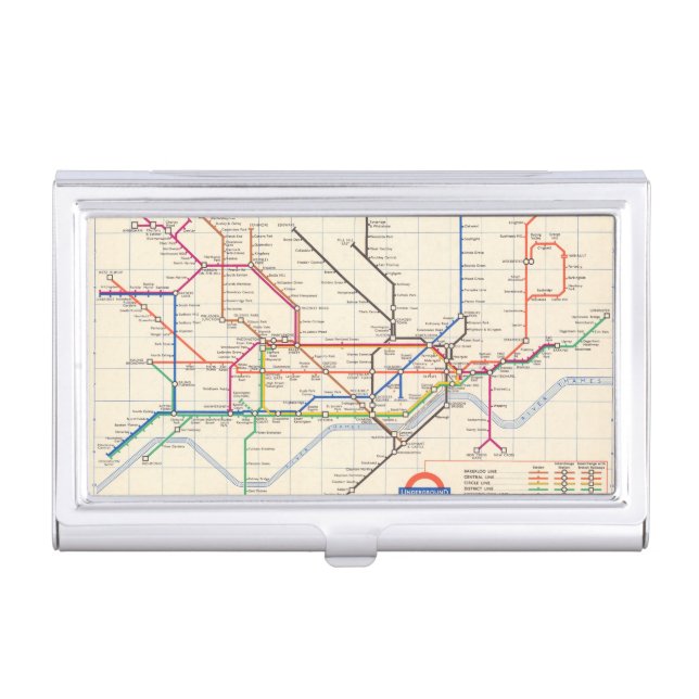 London's Underground Map Business Card Case (Front)